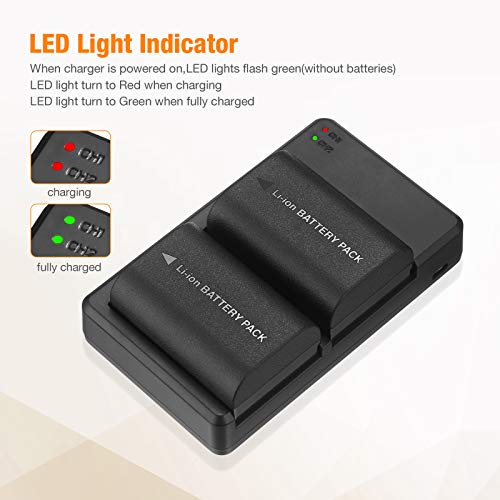 LP-E6NH Batteries Pack and Dual Charger for Canon Cameras