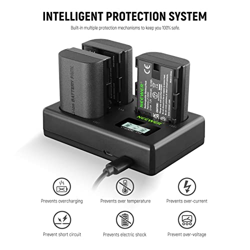 Canon LP-E6NH Battery & USB Charger Set, 3-Pack