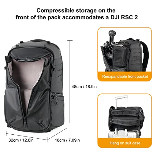 Photographer DSLR Camera Backpack with Laptop Compartment, Black