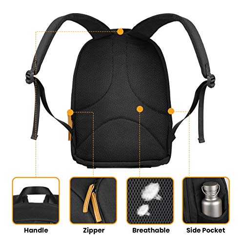 TARION Waterproof Camera Backpack with Laptop Compartment Black