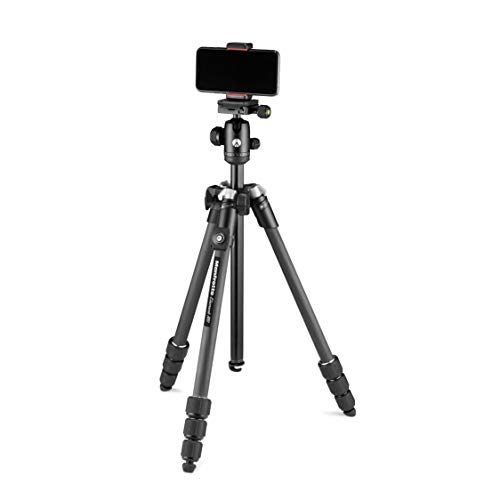 Manfrotto Bluetooth Carbon Fiber Traveler Tripod, Black
