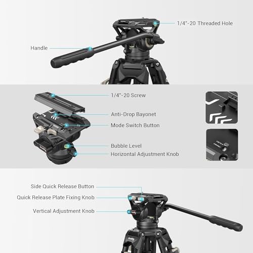 SmallRig AD-01 Video Tripod with Fluid Head