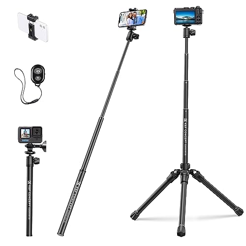 Compact 67'' Smartphone Tripod Selfie Stick with Remote