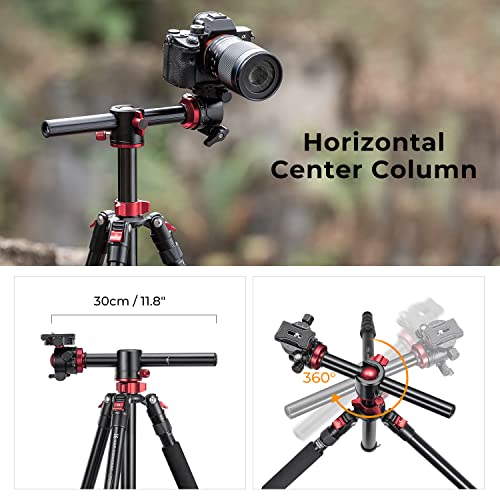 67" Camera Tripod Horizontal Aluminum Portable Monopod 12KG Load