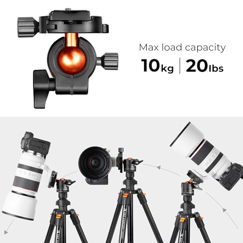 64" Camera Tripod with 360 Degree Ball Head