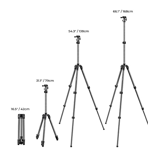 K&F Concept 66'' Camera Tripod with 8KG Load Capacity