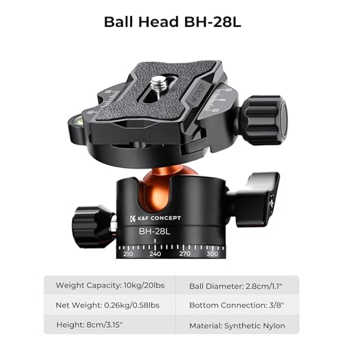 64" Camera Tripod with 360 Degree Ball Head