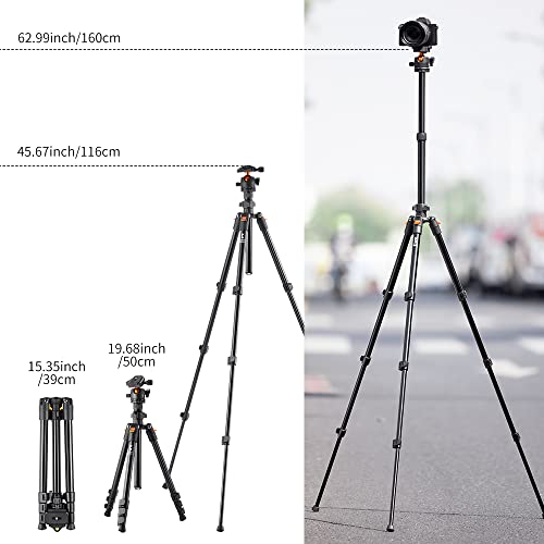K&F Concept Travel Tripod 62.99 Inch Camera Tripod
