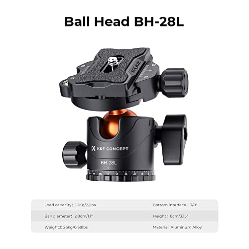 K&F Concept 64" Camera Tripod with Ball Head