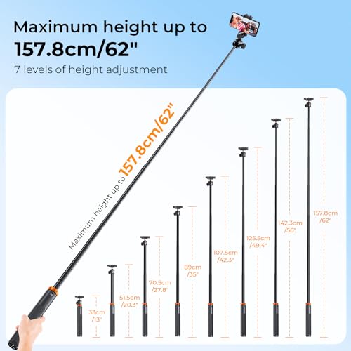 K&F Concept 62'' 2-in-1 Selfie Stick Tripod