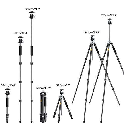 Carbon Fiber Camera Tripod with 16KG Load Capacity
