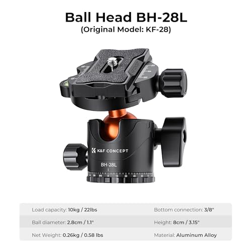 K&F Concept 62" DSLR Tripod, Aluminum Detachable Monopod