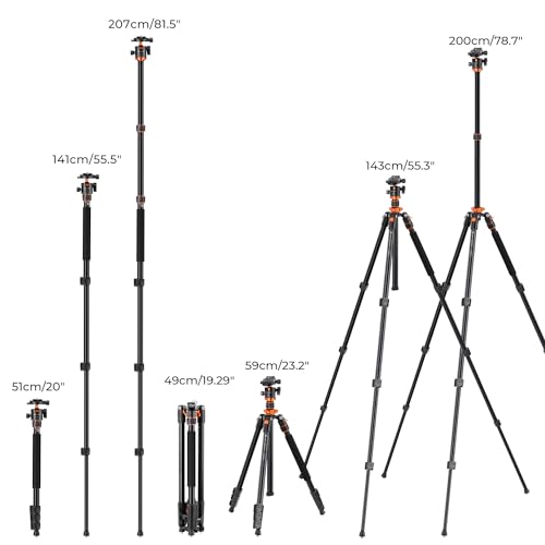 K&F 78" Camera Tripod with Ball Head (10KG)