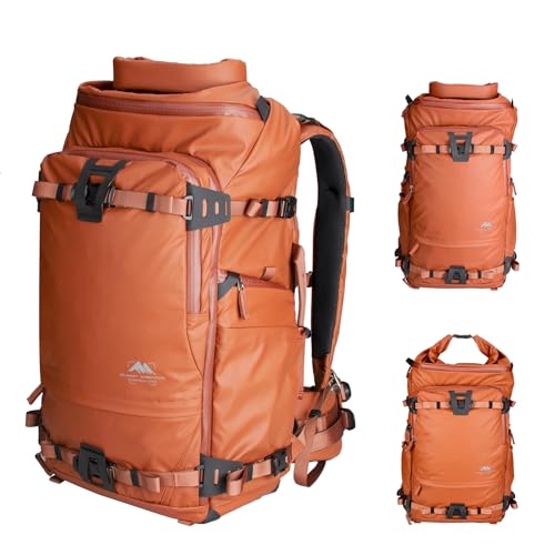 Orange Tenzing 30L Camera Backpack for Travel