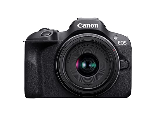 Canon EOS R100 Mirrorless Camera RF-S18-45mm Lens Kit