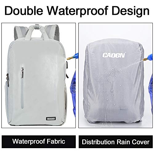CADeN Camera Backpack for Sony Canon Nikon with Laptop Compartment