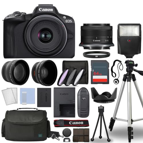 Canon EOS R50 Mirrorless Camera Body with 18-45mm Lens Kit