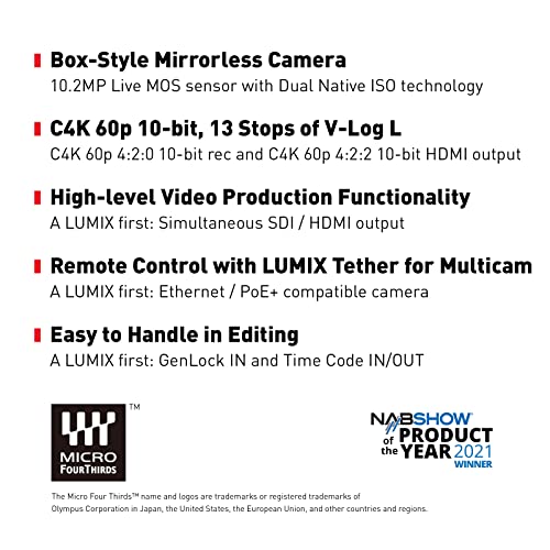 Panasonic LUMIX Cinema 4K Box Camera, Micro Four Thirds