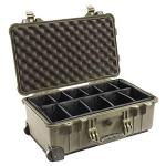 Pelican 1510 Case with Padded Dividers, Olive Green