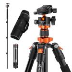 K&F Concept 62" DSLR Tripod, Aluminum Detachable Monopod