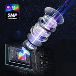 GUSGU Quad HD Webcam with Microphone, Privacy Cover & Ring Light