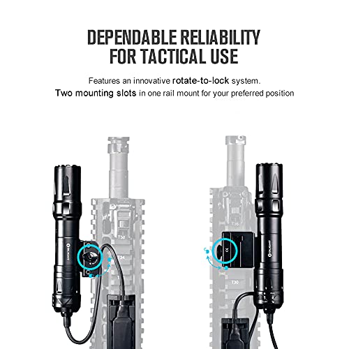 OLIGHT Odin 2000 Lumens Rechargeable Tactical Flashlight, Remote Switch