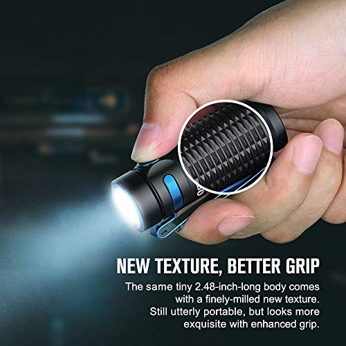 OLIGHT Baton3 Premium Edition 1200 Lumens Compact LED Flashlight Powered by a Single Rechargeable Battery, with Charging Box, Black