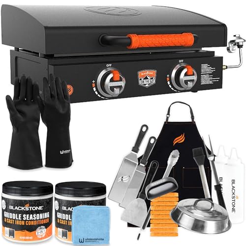 22" Blackstone Griddle with Lid, Nonstick Gas Grill Combo