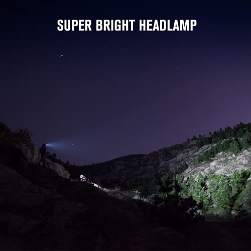 OLIGHT Perun Mini LED Headlamp 1000 Lumens Rechargeable, Right Angle Flashlight with Headband, EDC Handheld Flashlight for Camping, Running, Outdoor, Power Outage, Night Fishing, and Riding