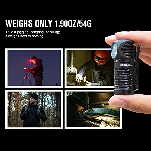 OLIGHT Perun 2 Mini Headlamp 1100 Lumens LED Head Flashlight, Rechargeable Headlight with Red Light Option, Great for Working, Hiking, Camping and Climbing (Black Neutral White: 4000~5000K)