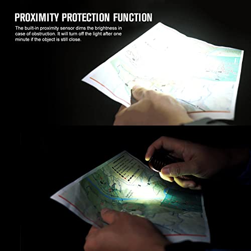 OLIGHT Perun 2 LED Headlamp 2500 Lumens Rechargeable, Right Angle Waterproof Flashlight, IPX8 Head Light Perfect for Night Camping, Hiking, Hunting, Outdoors, and Hard Hat Work (Desert Tan)