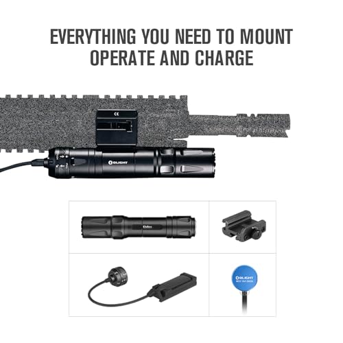 OLIGHT Odin 2000 Lumens Rechargeable Tactical Flashlight, Remote Switch
