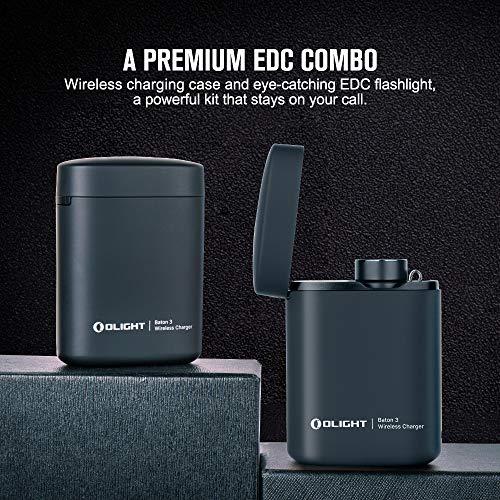 OLIGHT Baton3 Premium Edition 1200 Lumens Compact LED Flashlight Powered by a Single Rechargeable Battery, with Charging Box, Black