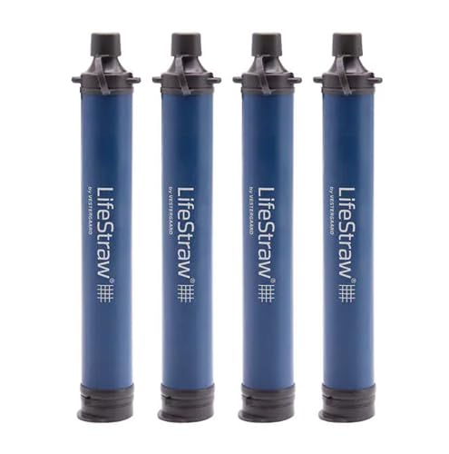 4 Pack LifeStraw Personal Water Filter - Blue