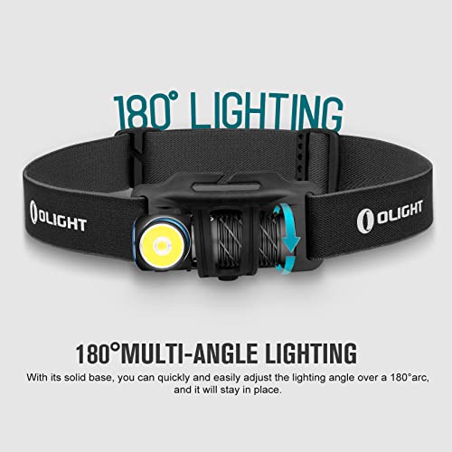 OLIGHT Perun 2 Mini Headlamp 1100 Lumens LED Head Flashlight, Rechargeable Headlight with Red Light Option, Great for Working, Hiking, Camping and Climbing (Black Neutral White: 4000~5000K)