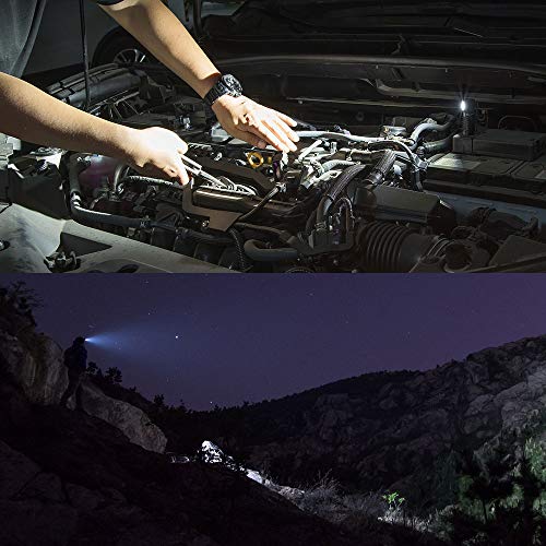 OLIGHT Perun Mini LED Headlamp 1000 Lumens Rechargeable, Right Angle Flashlight with Headband, EDC Handheld Flashlight for Camping, Running, Outdoor, Power Outage, Night Fishing, and Riding