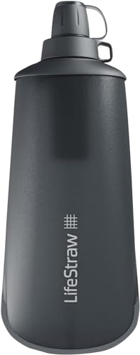 LifeStraw 1L Water Filter - Dark Gray, Bacteria Protection