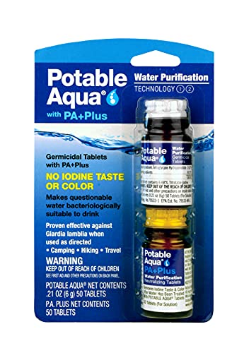 Potable Aqua Water Purification Tablets PA Plus 100ct