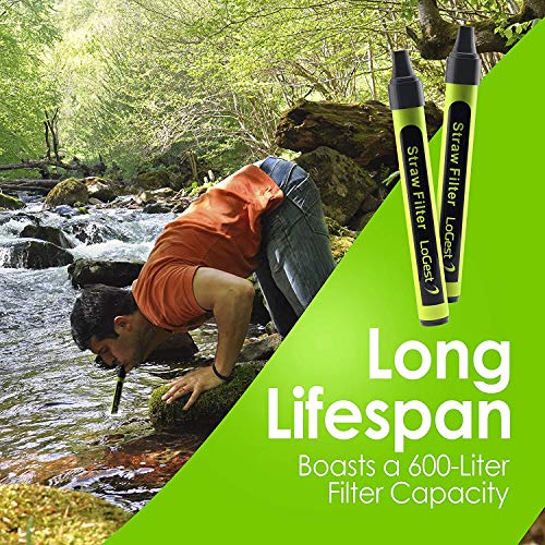 8 Pack Portable Water Filter Straw for Camping