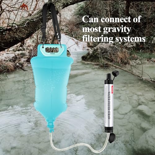 2 Pack Timain Water Filter Straw for Camping