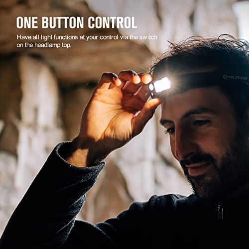 OLIGHT Array 2 Pro 1500 Lumens Headlamp with Red Light Option, Powered by USB-C Rechargeable LED Headlight with Motion Sensor for Outdoors, Camping, Running, Working (Black)