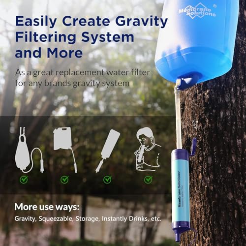 4 Pack Membrane Solutions Portable Water Filter Straw