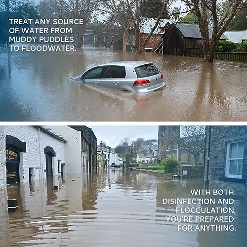 Portable Water Purifier Packets for Camping, Hiking (12 Pack)