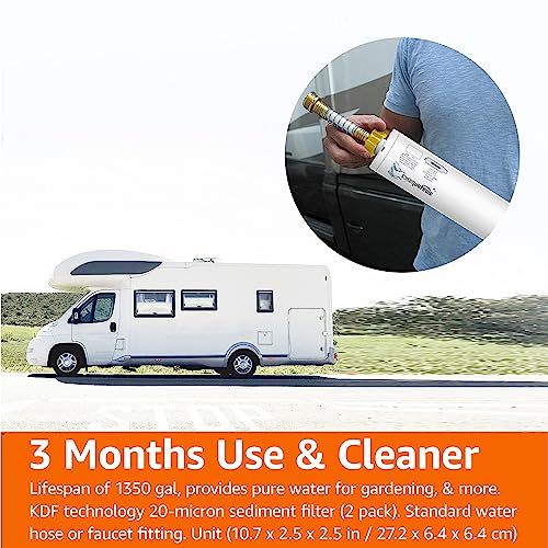 Amazon Basics White Inline Water Filter, Pack of 2