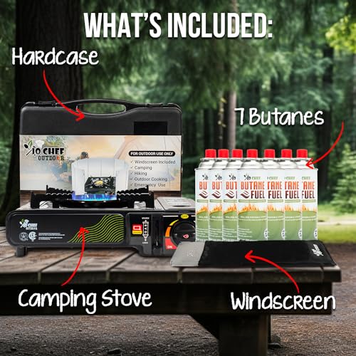 Portable JoChef Butane Camping Stove - CSA Certified