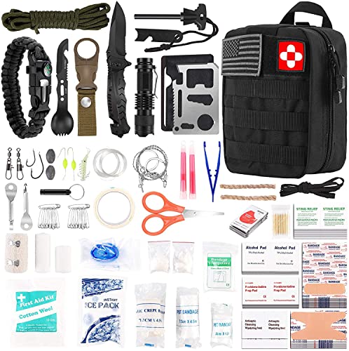 216 Piece Professional Survival Gear First Aid Kit for Camping