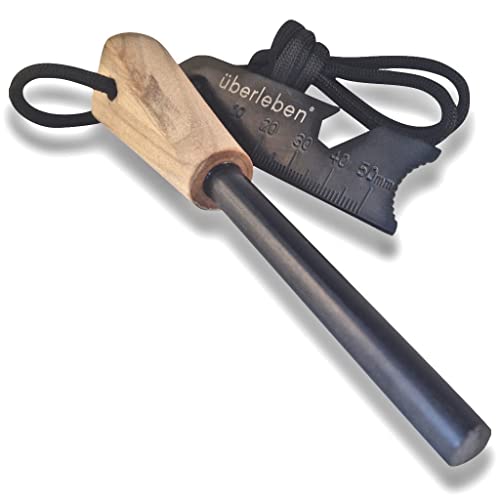 Überleben Fire Starter Pro with Handcrafted Wood Handle