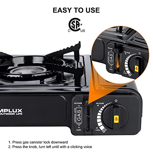 Portable Camplux Dual Fuel Stove for Camping- CSA Certified