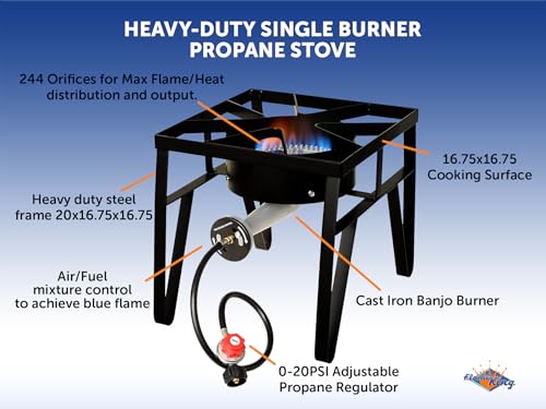 200K BTU Heavy Duty Propane Gas Outdoor Stove