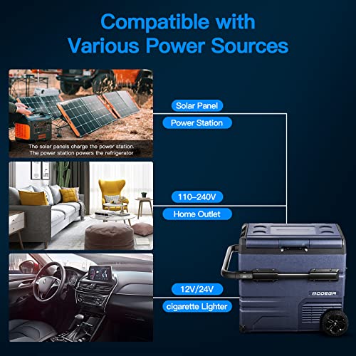 BODEGACOOLER 12V Refrigerator & Freezer, Dual Zone - 59 Quart